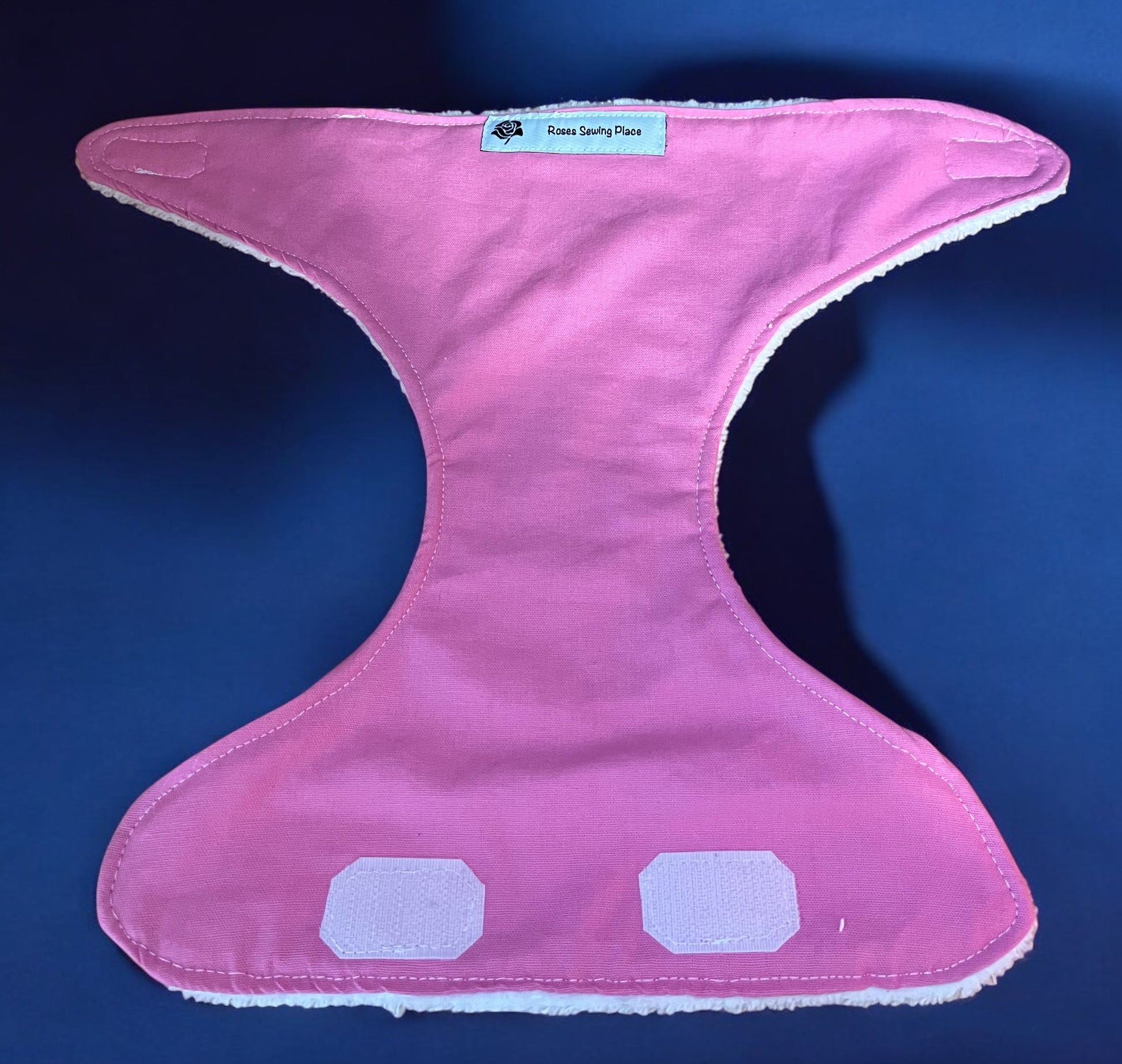 Bright Pink Hand Made Dolls Nappy with Velcro. Suits doll 43cm (as shown)
