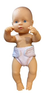 Pale Pink Doll's Nappy with Velcro. Fits 32cm doll (as shown)