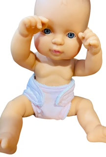 Pale Pink Doll's Nappy with Velcro. Fits 32cm doll (as shown)