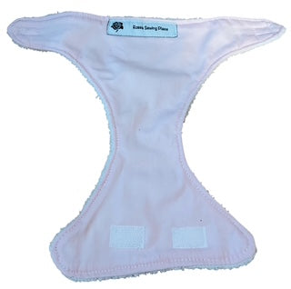 Pale Pink Doll's Nappy with Velcro. Fits 32cm doll (as shown)