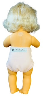 Pale Pink Doll's Nappy with Velcro. Fits 38cm Doll (as shown)