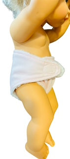 Pale Pink Doll's Nappy with Velcro. Fits 38cm Doll (as shown)