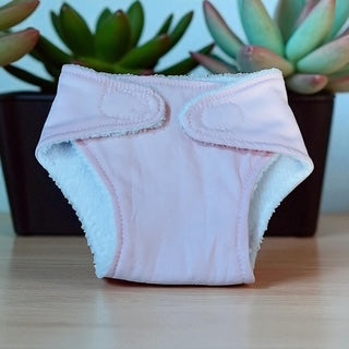 Pale Pink Doll's Nappy with Velcro. Fits 38cm Doll (as shown)