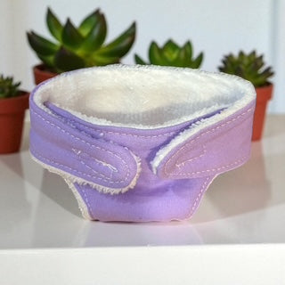 Lavender Doll Hand made Nappy with Velcro. Fit 22cm doll (as shown)
