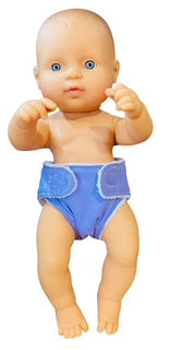 Lavender Doll Handmade Nappy with Velcro. Fits 32cm doll (as shown)
