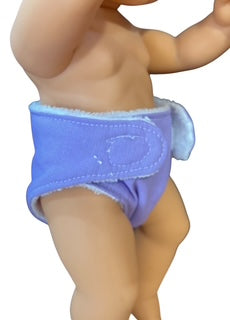 Lavender Doll Handmade Nappy with Velcro. Fits 32cm doll (as shown)