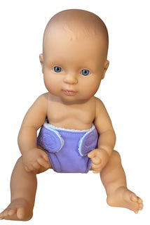 Lavender Doll Handmade Nappy with Velcro. Fits 32cm doll (as shown)
