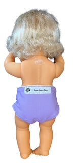 Lavender Doll Handmade Nappy with Velcro. Fit doll 38cm (as shown)
