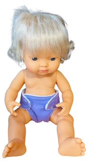 Lavender Doll Handmade Nappy with Velcro. Fit doll 38cm (as shown)