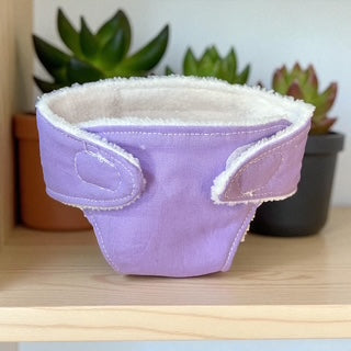 Lavender Doll Handmade Nappy with Velcro. Fit doll 38cm (as shown)