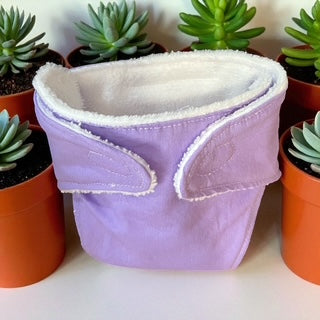 Lavender Doll Handmade Nappy with Velcro. Fits 43cm doll (as shown)