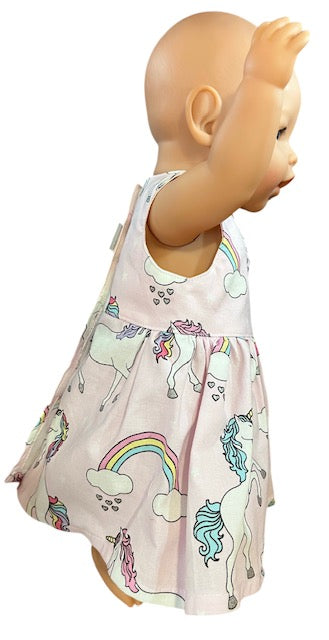 Unicorn Daydreams Dolls Dress. Suits 43cm doll (as shown)