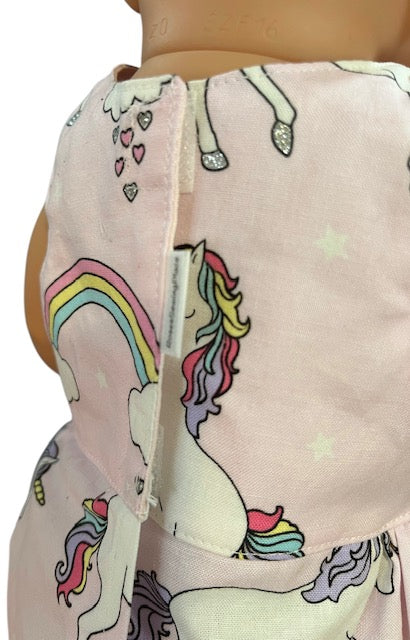 Unicorn Daydreams Dolls Dress. Suits 43cm doll (as shown)