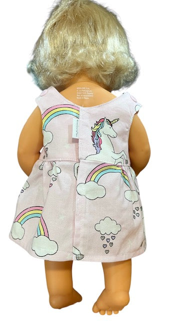 Unicorn Daydreams Dolls dress with velcro. Suits 38cm doll (as shown)