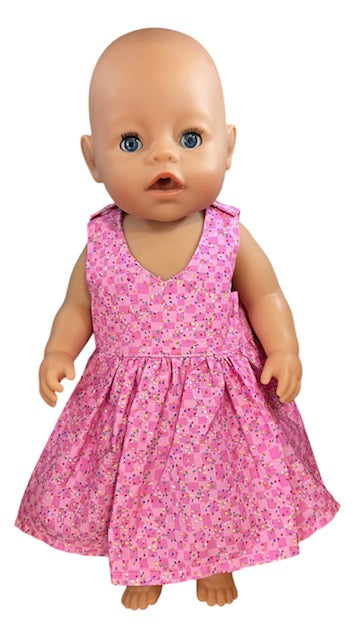 Confetti Pink Dolls dress. Suits 43cm doll (as shown)