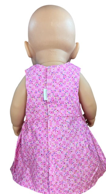 Confetti Pink Dolls dress. Suits 43cm doll (as shown)