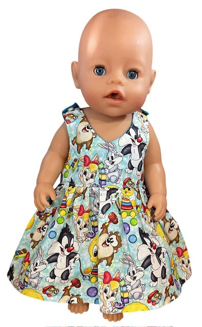 Giggle Gang Dolls Dress. Suits 43cm doll (as shown)