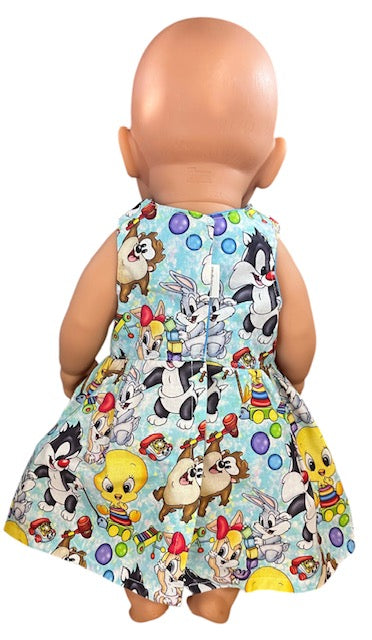 Giggle Gang Dolls Dress. Suits 43cm doll (as shown)
