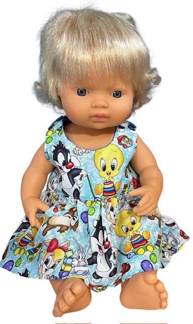 Giggle Gang Dolls Dress. Suits 38cm doll (as shown)
