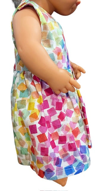 Colour Pop Dolls Dress. Suits 38cm doll (as shown)