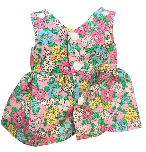 Pink Posy Dolls Dress. Suits 38cm doll (as shown)