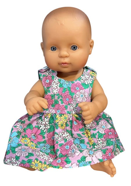 Pink Posy Dolls Dress. Suits 32cm doll (as shown)