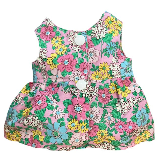 Pink Posy Dolls Dress. Suits 32cm doll (as shown)