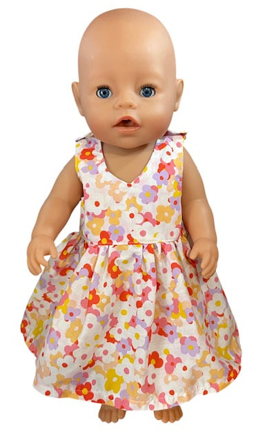 Spring Blossom Dolls Dress. Suits 43cm doll (as shown)