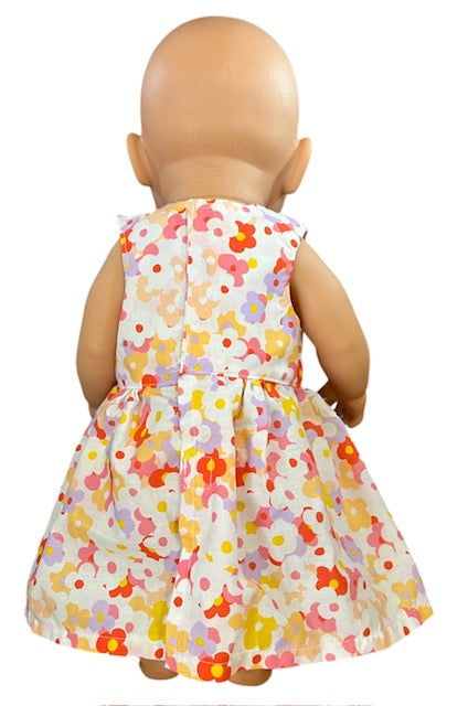Spring Blossom Dolls Dress. Suits 43cm doll (as shown)