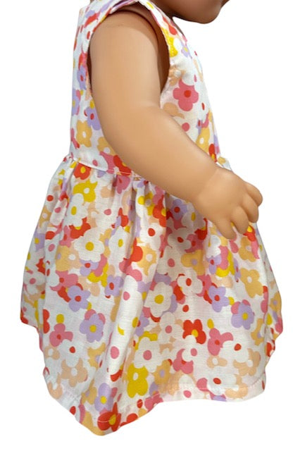 Spring Blossom Dolls Dress. Suits 43cm doll (as shown)