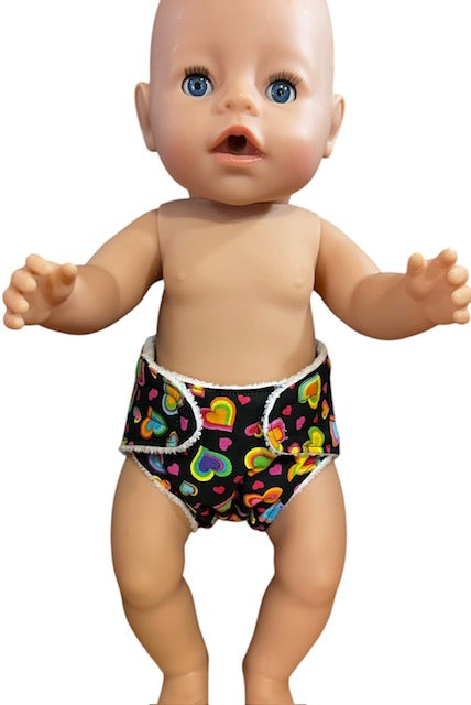 Happy Hearts Doll Nappy. Fits 43cm doll (as shown)