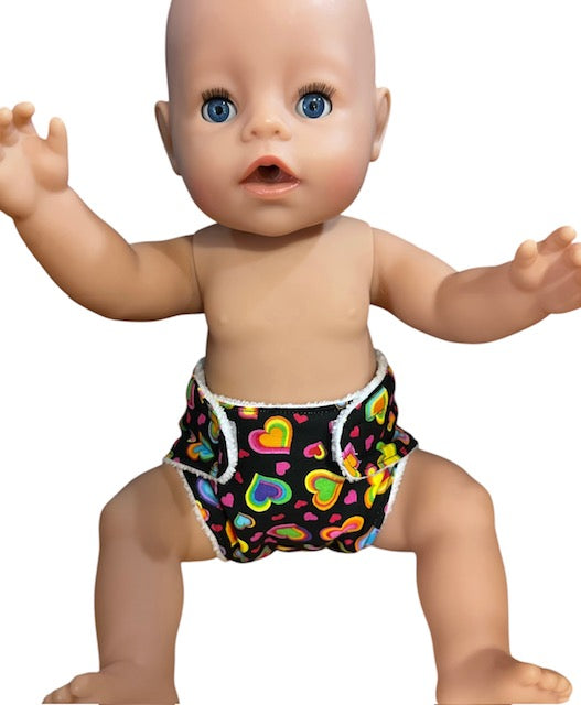 Happy Hearts Doll Nappy. Fits 43cm doll (as shown)