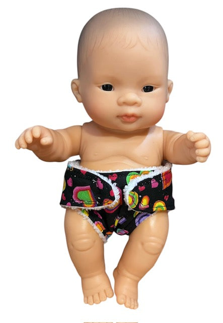 Happy Hearts Doll Nappy. Fits 22cm Doll (as shown)