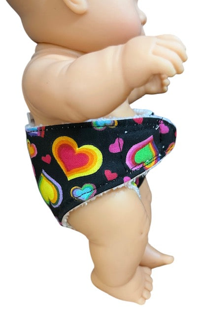 Happy Hearts Doll Nappy. Fits 22cm Doll (as shown)