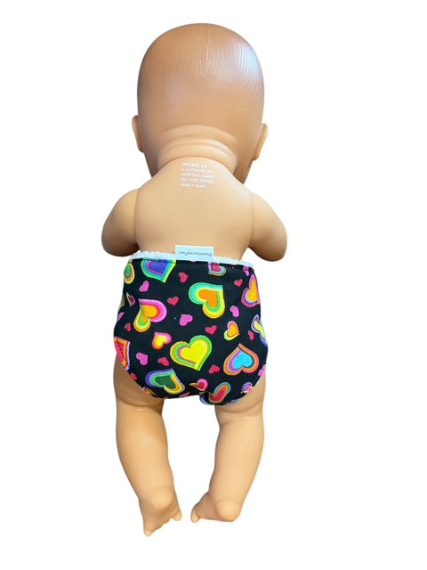 Happy Hearts Doll Nappy. Suits 32cm doll (as shown) velcro diaper