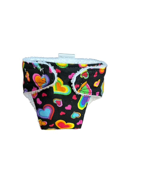Happy Hearts Doll Nappy. Suits 32cm doll (as shown) velcro diaper