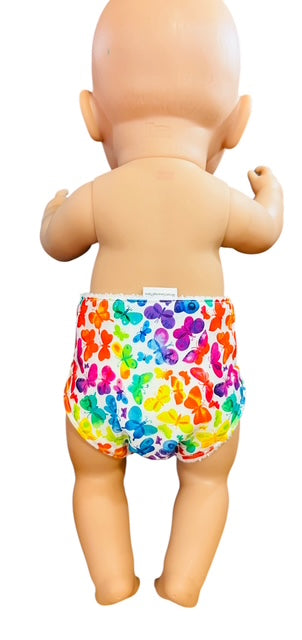 Butterfly Kisses Nappy. Fits 43cm doll (as shown)0