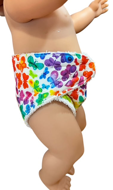 Butterfly Kisses Nappy. Fits 43cm doll (as shown)0