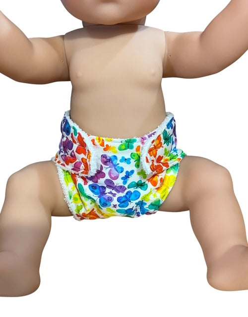 Butterfly Kisses Nappy. Fits 43cm doll (as shown)0