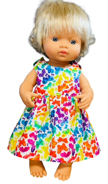 Butterfly Kisses Doll Dress. Fits 38cm Minilands doll