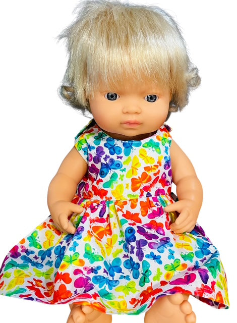 Butterfly Kisses Doll Dress. Fits 38cm Minilands doll