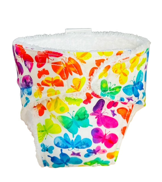 Butterfly Kisses Doll Nappy. Fits 38cm Minilands doll (as shown). Doll Diaper