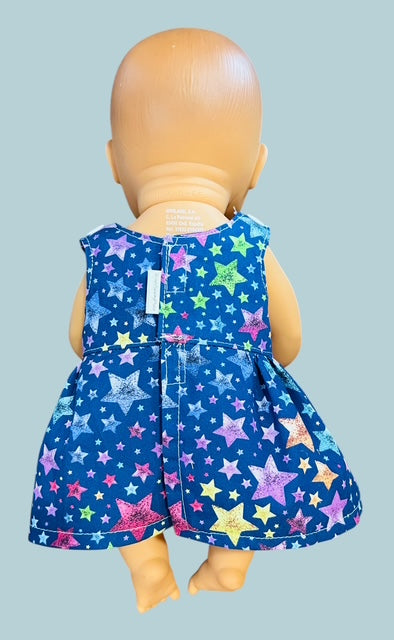 Twinkle Star Party Doll Dress. Fits 32cm MiniLands doll (as shown)