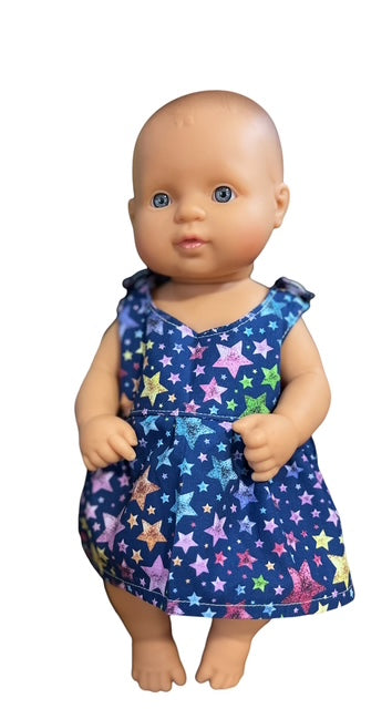 Twinkle Star Party Doll Dress. Fits 32cm MiniLands doll (as shown)