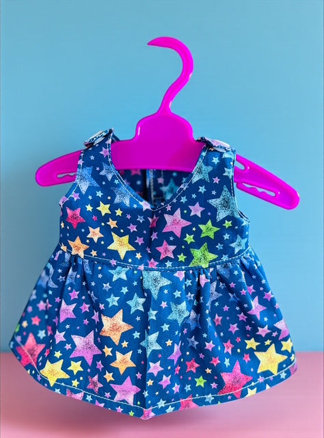 Twinkle Star Party Doll Dress. Fits 32cm MiniLands doll (as shown)