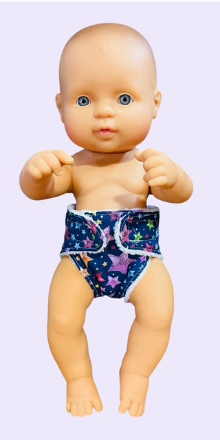Twinkle Star Party Doll Nappy. Fits 32cm MiniLand doll (as shown)