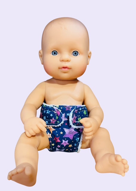 Twinkle Star Party Doll Nappy. Fits 32cm MiniLand doll (as shown)