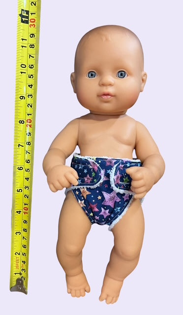 Twinkle Star Party Doll Nappy. Fits 32cm MiniLand doll (as shown)