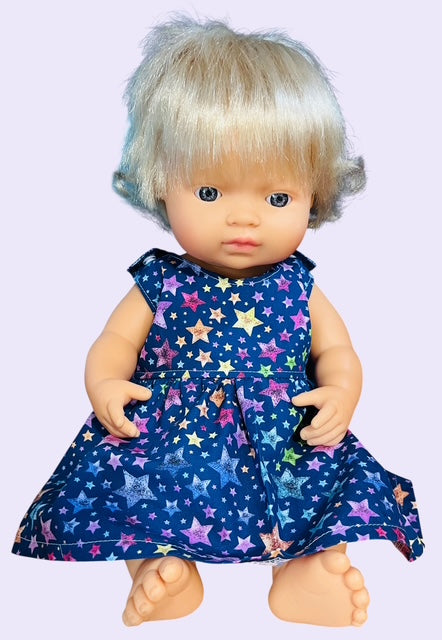 Twinkle Star Party Doll Dress. Fits 38cm MiniLand Doll (as shown)