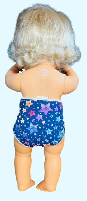 Twinkle Star Party Doll Nappy. Fits 38cm MiniLands doll (as shown)